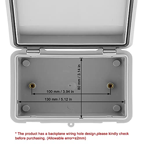 Sunnyglade ABS Plastic Dustproof Waterproof IP65 Junction Box Universal Durable Electrical Project Enclosure with Lock (3.9"x5.9"x2.8") - size: 3.9"x5.9"x2.8"