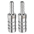 uxcell 1/2" to 1/4" Hose Barb Reducer Pipe Fitting 304 Stainless Steel Adapter Fluid Exchanger Connector for Water Oil Fuel Gas Pipe Connections 2pcs - size: 1/2" to 1/4"
