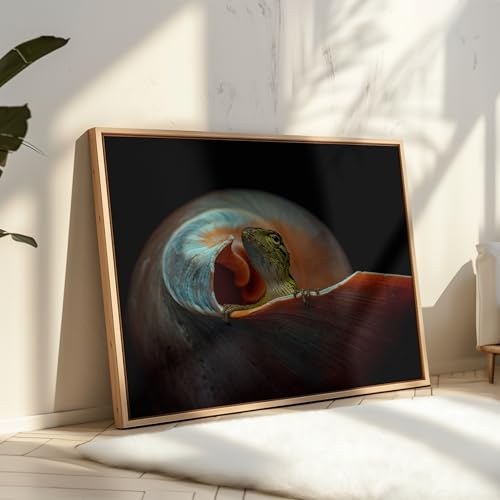 Monem Art Small Lizard Print - The Best Friend Poster - Wildlife & Nature Art - Animal Photography Wall Decor - Great Office, Living Room or Office Decor - 12x16 Unframed Wall Art by Andi Halil - color: Style-09, size: 12"L x 16"W