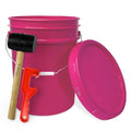 ePackageSupply 5 Gallon Plastic Bucket with Airtight Lid | Food Grade Bucket | BPA-Free | Heavy Duty 90 Mil All Purpose Pail | One 12" Rubber Mallet & One Lid Opener Included | 1 Pack - color: Pink, size: 1 Pack