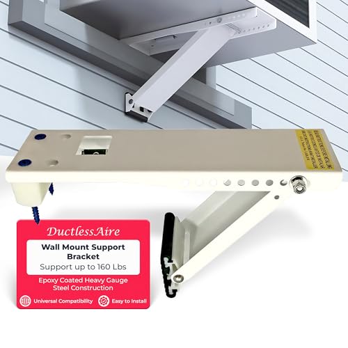 DuctlessAire DA-160 Wall Mount Support Bracket - Heavy Duty Air Conditioner Support Brackets - Air Conditioner Window Unit, Mini Split, HVAC Brackets - Outdoor Wall Mounted Window AC Bracket (160 lbs) - size: 160 lbs