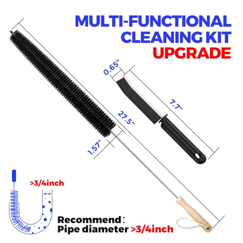 Holikme Dryer Vent Cleaner Kit Clothes Dryer Lint Brush Vent Trap Cleaner Home Essentials Long Flexible Vacuum Brush,Crevice Gap Cleaning Tool Brush - size: Upgrade 2Pack
