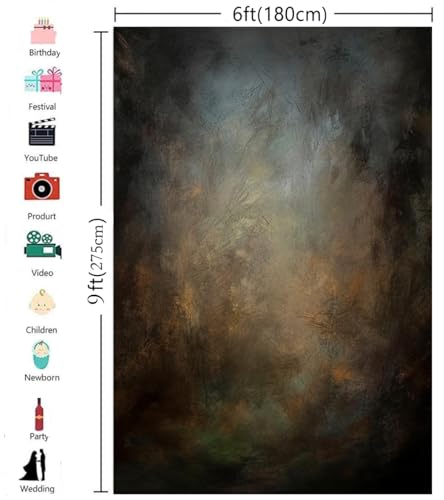 6x9ft Old Master Mottled Portrait Photography Backdrops Abstract Rust Spots Backdrop Background for Photoshoot - color: LM-06105, size: 6x9ft