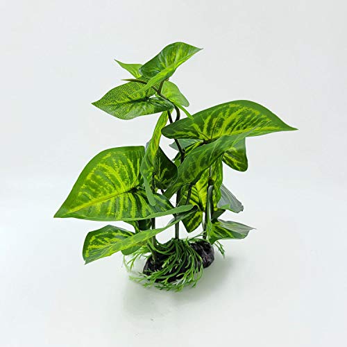 CNZ® Aquarium Fish Tank Green Lifelike Underwater Plastic Plant Aquatic Water Grass Decor (Small, 9-inch) - size: Small, 9-inch