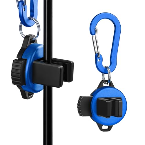Fishing Rod Clip（Extra-Strength Version）, Wearable Fish Rod Holder， Fly Fishing Pole Holder Pole Clips Fly Fish Accessories - color: Blue