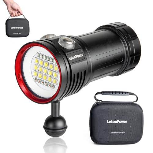 L15 10000 Lumens Underwater Video Light - 100m (330ft) Waterproof Dive Video Light with USB-C Charging, Professional Floodlight for Scuba Diving, Snorkeling & Underwater Photography - color: Sealion-L15