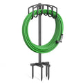 Garden Hose Holder, Detachable Metal Water Hose Holder Stand, Heavy Duty Freestanding Garden Hose Reel Rack and Hose Storage Organizer for Outside Yard