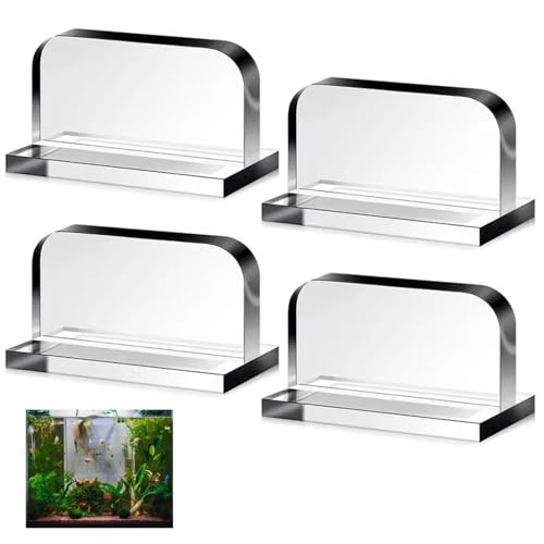 4Pcs Aquarium Lid Handle 1.4x1.4x2.4, Transparent Adhesive Acrylic Fish Tank Glass Top Handles