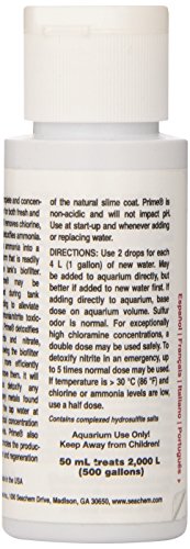 Seachem Prime Fresh and Saltwater Conditioner - Chemical Remover and Detoxifier 50 ml - size: 50 mL, style: Conditioner