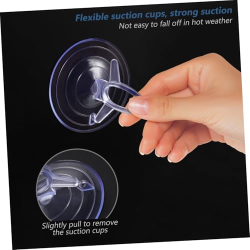 Alipis Aquarium Suction Cups: 12PCS Clear Aquarium Plant Holder with Clips - Small Suction Cups for Fish Tank Decoration Moss Shrimp Nest Reptile Hammocks