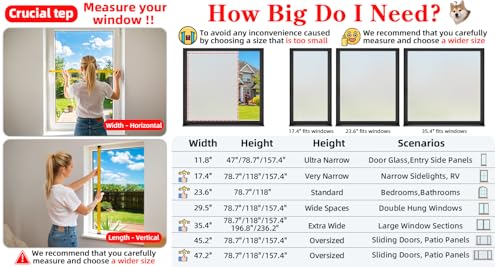 DUOFIRE Privacy Window Film Frosted Glass Film Matte White Static Cling Glass Film No Glue Anti-UV Window Sticker Non Adhesive for Privacy Office Meeting Room Bathroom Living Room DS001W 35.4x78.7in - color: Matte White, size: 35.4 x 78.7 in