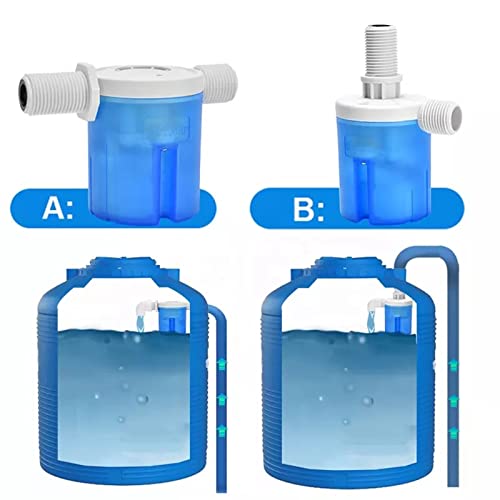 Float Valve 1/2" Side Inlet Male Automatic Water Level Control Valve for Tanks, Towers, Pools, Troughs, Aquariums. Blue - size: 1/2" side