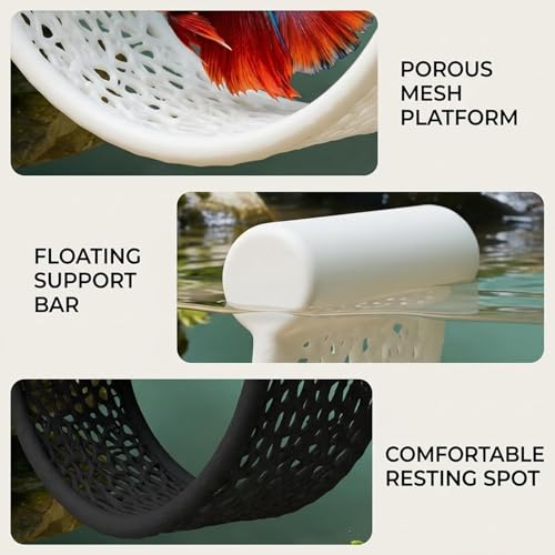 2PCS Betta Hammock, Betta Hideout, Betta Fish Hammock for Aquarium Small Animal Hiding