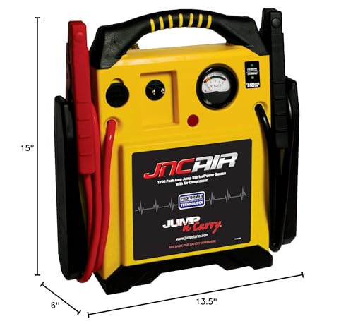 Clore Automotive Jump-N-Carry JNCAIR 1700 Peak Amp Jump Starter with Air Compressor