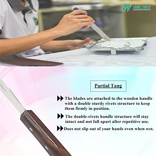 Science Lab Supplies Wooden Handle Spatula 5" Blade with Parallel Sides Used in Research Laboratory Shovel for Sampling Mixing & Handling Gels, Powders, Pastes & More