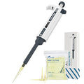 LAB FISH Laboratory Micropipette 10-100ul Capacity Range High Accurate Single Channel Pipettor Manual Adjustable Volume Pipettes Increment 1ul with 600pcs 200ul Pipette Tips Set - style: 10-100ul Set