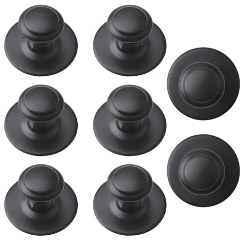 MOROBOR Stainless Steel Drawer Knobs, 8pcs Self-Stick Instant Cabinet Handle Pulls, 0.9Inch Adhesive Sliding Door Stick On Handle with Mounting Screws for Glass Cabinet Cupboard Drawer (Matte Black) - color: Matte Black, size: 0.9Inch