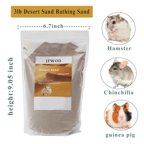 Hamster Bath Sand, 3lb Dust Free Desert Sand or Potty Litter Sand for Hamster Chinchillas Gerbil Syrian Mice Small Animals(Beige) - color: Beige, size: 3lb