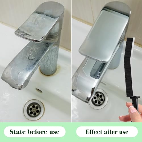 Hard Bristle Crevice Cleaning Brush for Small Spaces Cleaning, Thin Gap Cleaning Tool to Clean The Dead Corners for Kitchen Surfaces, Bathroom, Windows Sill Groove, Tiles, and Faucets, 5pcs Mixed