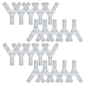plastic 7/16" Y shape 3 way barbed connector for air hose, water pipe pp polypropylene barb fitting. (Pack of 20 pcs) - style: 20pcs, 7/16" O.D.