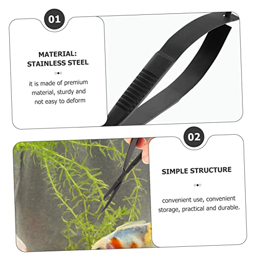 Aquarium Trimming Scissors Aquascaping Tool for Easy Plant Care Fish Tanks Curved Design for Precision Trimming and Pruning of Aquatic Plants
