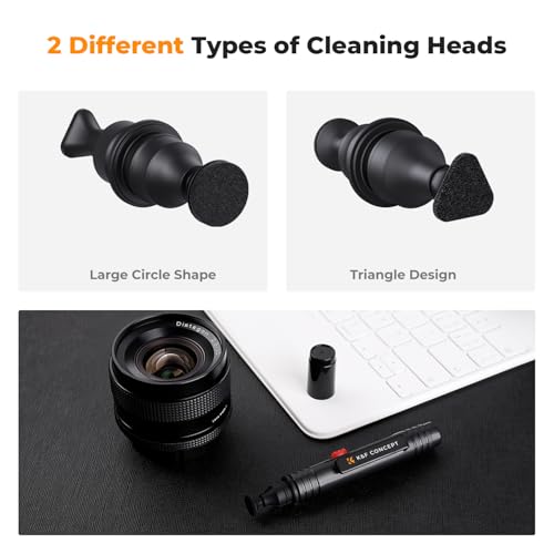 K&F CONCEPT Professional Lens Cleaning Pen*3 with Soft Brush, Carbon Head Lens Cleaning Pen Compatible with Canon, Nikon, Pentax, Sony Digital Camera Cleaning,AR VR Glasses Cleaning