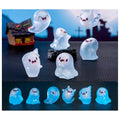 Y&ICrafts 8PCS Cute Luminous Halloween Ghost Dolls, Glow in The Dark Ghost Fish Tank Aquarium Décor, Mini Ornaments for Desktop, Micro Landscape Creative Decoration Accessories