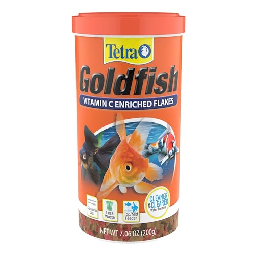 Tetra Goldfish Flakes, Nutritionally Balanced Diet For Aquarium Fish, Vitamin C Enriched Flakes, 7.06 oz - size: 7.06 Ounce (Pack of 1)