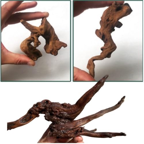 Natural Driftwood Tree Decoration for Aquarium, Fish Tank Plant Stump Ornament, Random Style(5-10cm)