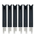 Wall Mounted Fishing Rod Holders Tubes Links Fishing Rod Holder Rack Rests (6-TUBE Black-HiUmi-US) - color: 6-TUBE Black-HiUmi-US