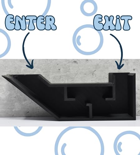 Chatelet Aquarium Underground Tunnel | Fish & Shrimp Hideout for Aquariums | Unique Underground Viewing Tunnel | Made in USA (Black) - color: Black