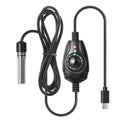 Mini Type-C Aquarium Heater, Small Adjustable Heater with External Controller for up to 2.5Gallon Small Fish Tank, Nano Fish Tank Heater, Betta Heater for Fish Bowls