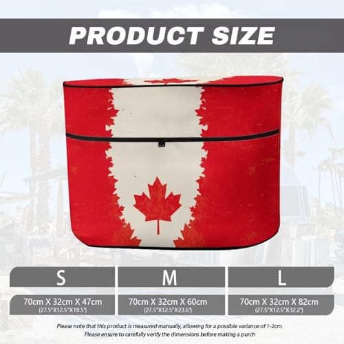 Canadian Flag Travel Trailer Propane Tank Cover Fit for Dual 20lb Tanks Dust-Proof Sun Protection Weather Resistant Gas Cylinder Cover - color: Canadian Flag, size: S(20LB)