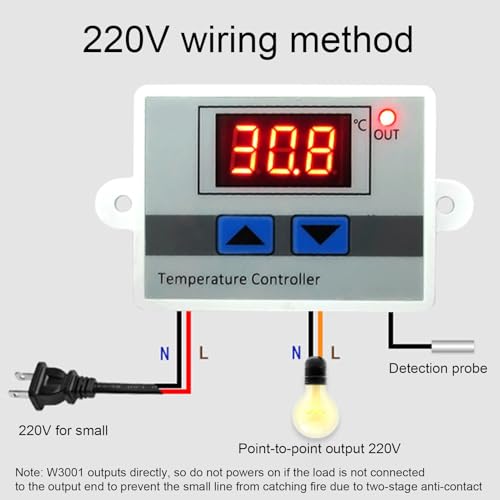 Electric Digital Thermostat - Precision Temperature Controller, Smart Heating Regulator, Adjustable LCD Display | Functional Heat Mat Thermostat for Baseboard Heater, Incubator, Aquarium