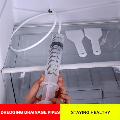 Ultra Long Stainless Steel Cleaning Brush Set, Refrigerator Drain Hole Blockage Remover Cleaning Tool, Flexible Feed Pipe Brush for Refrigerators, Kitchen Drain Pipes, Faucets, Sinks - color: For Refrigerators
