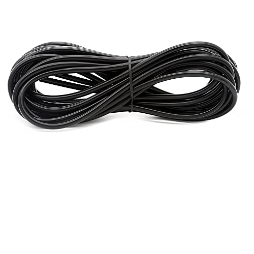 ALEGI 25 Feet 3/16 Inch Standard Aquarium Silicone Airline Tubing with Air Stones, Check Valves, Suction Cups and Connectors for Fish Tank, Hydroponics (Black) - color: Black