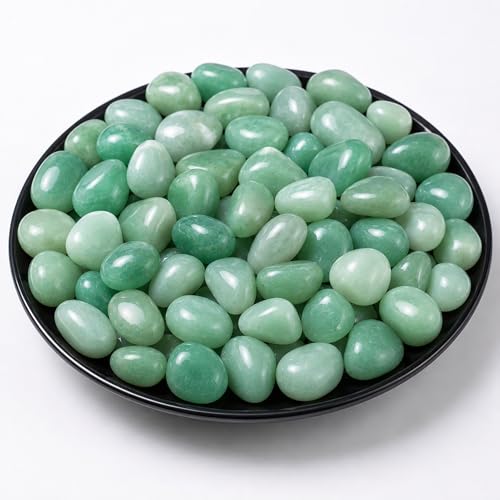 Polished Aventurine Crystal Bulk - 0.5" Colorful Tumbled Stone Chips Rocks, 10 oz Crushed Sea Glass Vase Filler Small Stones for Healing, Reiki, Crafting, Home Decor - color: Aventurine, size: 0.5"