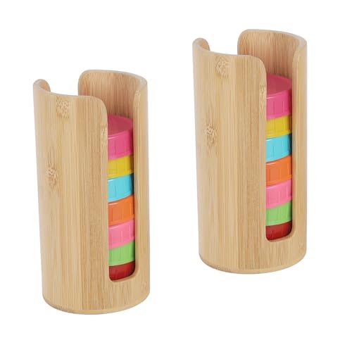 2 PCS Mason Jar Lid Organizer Vertical Mason Jar Lid Storage Bamboo Tumbler Lid Holder Cup Lid Organizer Suitable for Mason Lids/Canning Lids/Bamboo Lids Mason Jar Accessories (2 Regular) - size: 2 Regular