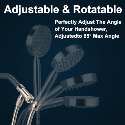 Shower Head Holder All Metal and Extra Long Stainless Steel 6 ft. Hose,Adjustable Shower Arm Bracket for Handheld ,Brass Hand held Showerhead Mount C-Style Brushed Nickel - style: C-Style Brushed