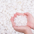 2.0 LB White Aquarium Gravel Pebbles 3/8", Natural Decorative Aquarium Substrate Small River Rocks, Mini Pebbles Stone for Fish Tank, Aquatic Plant Bonsai, Hydrophyte - size: 2.0 Lb