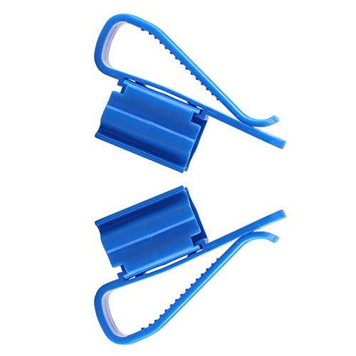 2Pcs Adjustable Plastic Fish Mounting Clip for Water Pipe Tube Hose Holder Blue