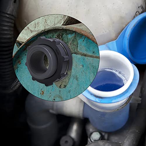 TAISHER 2PCS Black PVC 1-1/2'' Bulkhead Tank Connector Adapter Fitting with Gasket for Water Tank, Rain barrels, Aquariums, Bathtubs and Sink - size: 1-1/2"(PVC) with Gasket
