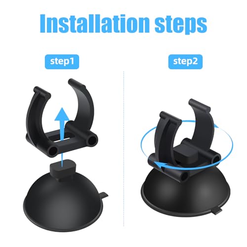 AQUANEAT 12 Pack Aquarium Suction Cups with Clip Black,for 1.1" Aquarium Heater and Submersible Light, Tubing Hose, Plant Fish Tank - size: 1.1inch