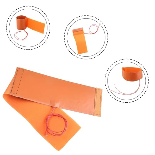 Minhe Flexible Silicone Heating Pad 12V 240W Bottle Heater Mat 10x30cm for Brewing Fermentation Reptile Cage Aquarium Camping