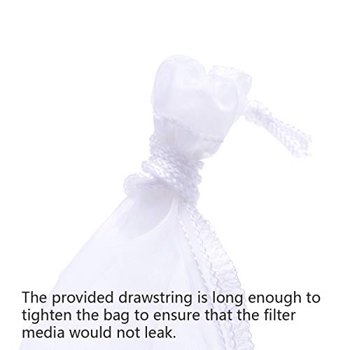 ALEGI Media Filter Bag Aquarium Extra Fine,Reusable 180 Micron Drawstring Mesh Filter Bags for Very Fine Resins Filter (7.5"*3.6" (3 Pack)) - size: 7.5"*3.6" (3 pack)
