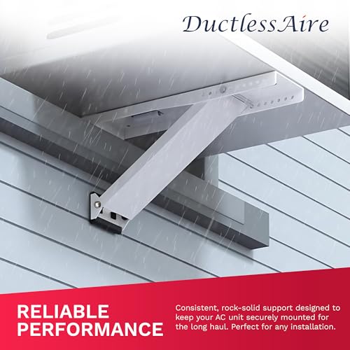 DuctlessAire DA-160 Wall Mount Support Bracket - Heavy Duty Air Conditioner Support Brackets - Air Conditioner Window Unit, Mini Split, HVAC Brackets - Outdoor Wall Mounted Window AC Bracket (160 lbs) - size: 160 lbs