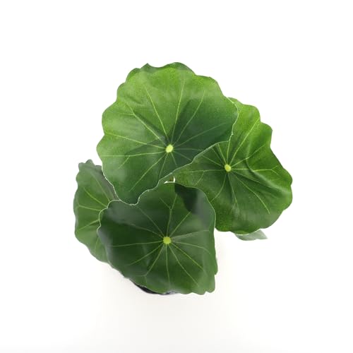 Aquarium Plastic Plants, Reptile Plant Decoration, Aquatic Plant Resin Decor, Betta Fish Tank Realistic Plants for Aquarium, 6.5" Height, Green