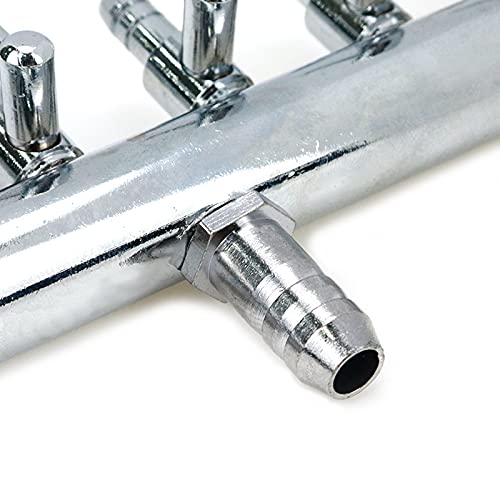 Air Flow Splitter Aquarium Stainless Steel 6 Ways Lever Control Valve - size: 6 Ways