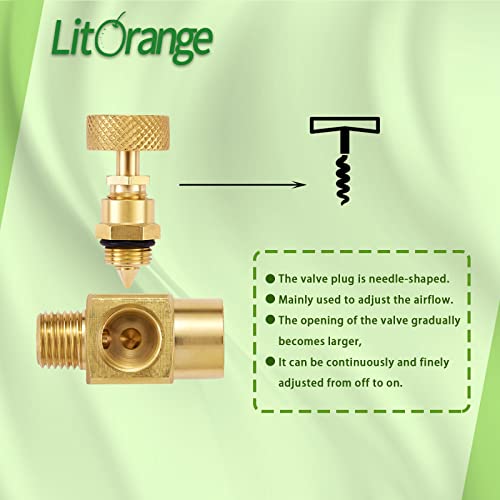 Litorange 1 Pack Heavy Duty Brass Replacement Control Needle Valve 1/4" Male NPT X 1/4" Female NPT Connection（Pack of 1) - size: 1PCS 1/4 Female x Male
