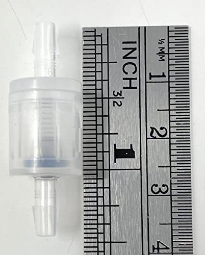 1/8" Barb Polypropylene Ball Cone Spring Check Valve One Way Inline 2 PK [JS-106-2] For Fish Tanks, Orthotics- Valvula Check Para Peceras y Flujos de una direccion